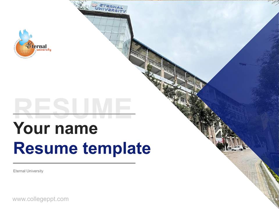 Eternal University Resume PPT Template4:3 ratio PPT effect preview image5