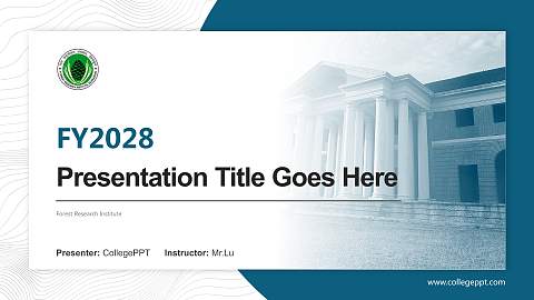 Forest Research Institute Academic Presentation/Research Findings Report PPT Template