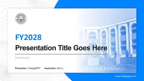 Dravidian University Academic Presentation/Research Findings Report PPT Template