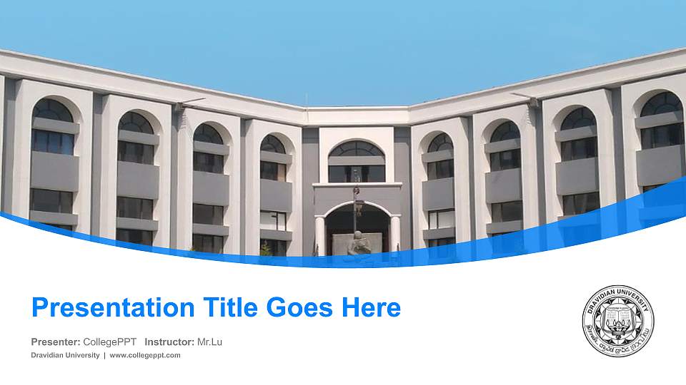 Dravidian University Course/Courseware Creation PPT Template16:9 ratio PPT effect preview image