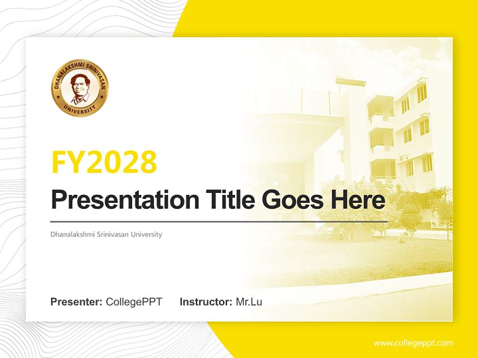 Dhanalakshmi Srinivasan University Academic Presentation/Research Findings Report PPT Template4:3 ratio PPT effect preview image5