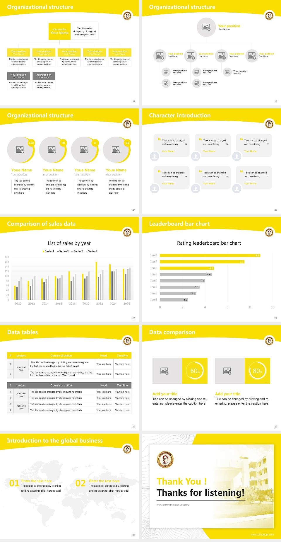 Dhanalakshmi Srinivasan University Academic Presentation/Research Findings Report PPT Template4:3 ratio PPT effect preview image4