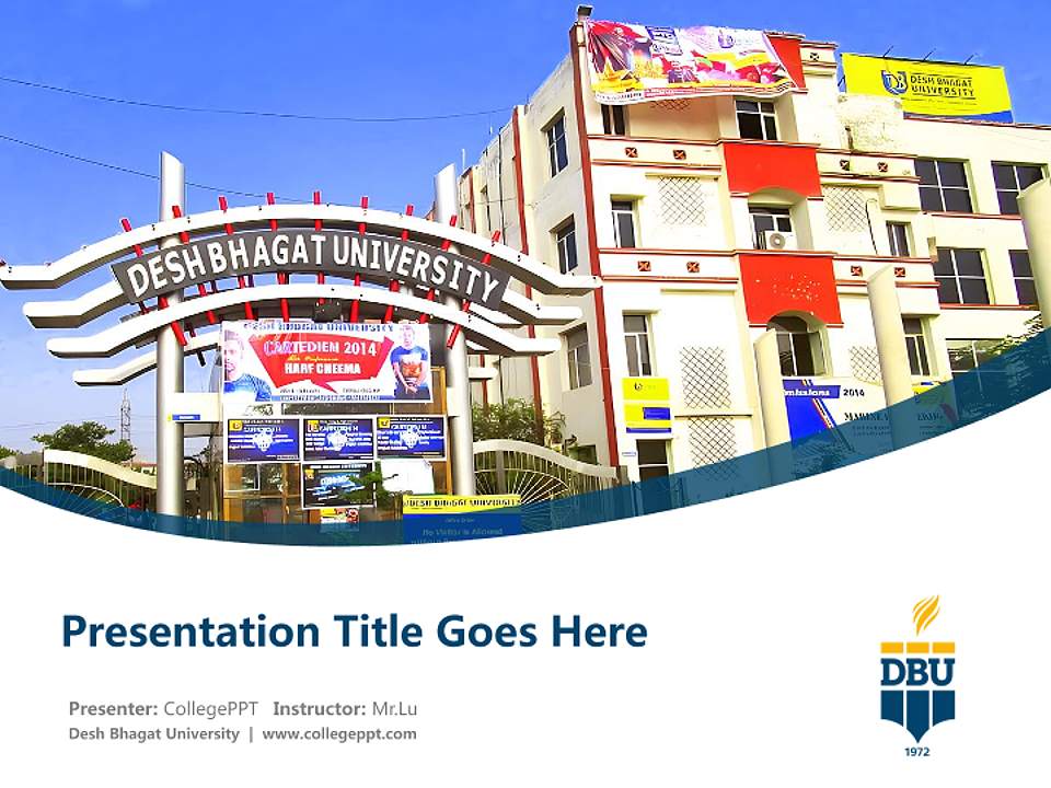 Desh Bhagat University Course/Courseware Creation PPT Template4:3 ratio PPT effect preview image5