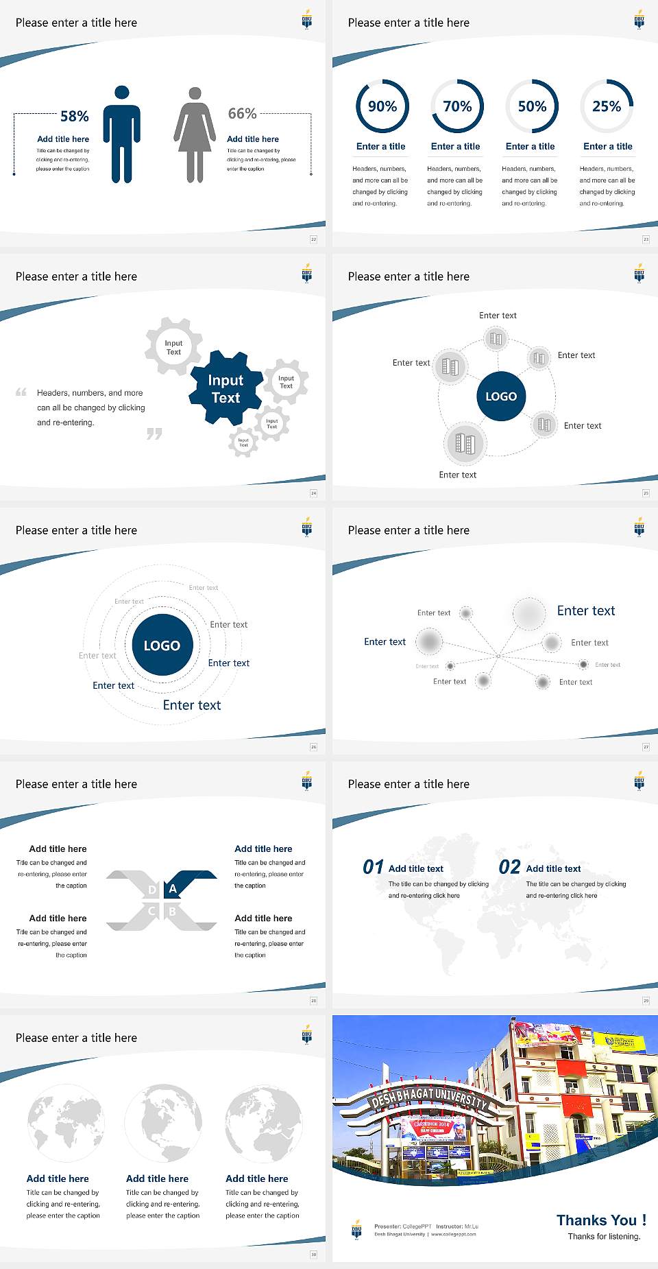 Desh Bhagat University Course/Courseware Creation PPT Template4:3 ratio PPT effect preview image4