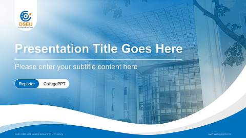 Delhi Skill and Entrepreneurship University Lecture Sharing and Networking Event PPT Template