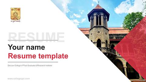 Deccan College of Post-Graduate & Research Institute Resume PPT Template