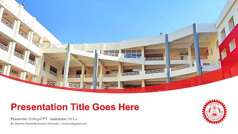 Dr. Shyama Prasad Mukherjee University Course/Courseware Creation PPT Template