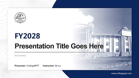Doon University Academic Presentation/Research Findings Report PPT Template