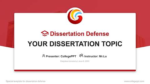 Galgotias University Graduation Thesis Defense PPT Template
