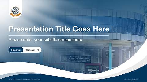 Dr. Y.S.R Architecture and Fine Arts University Lecture Sharing and Networking Event PPT Template
