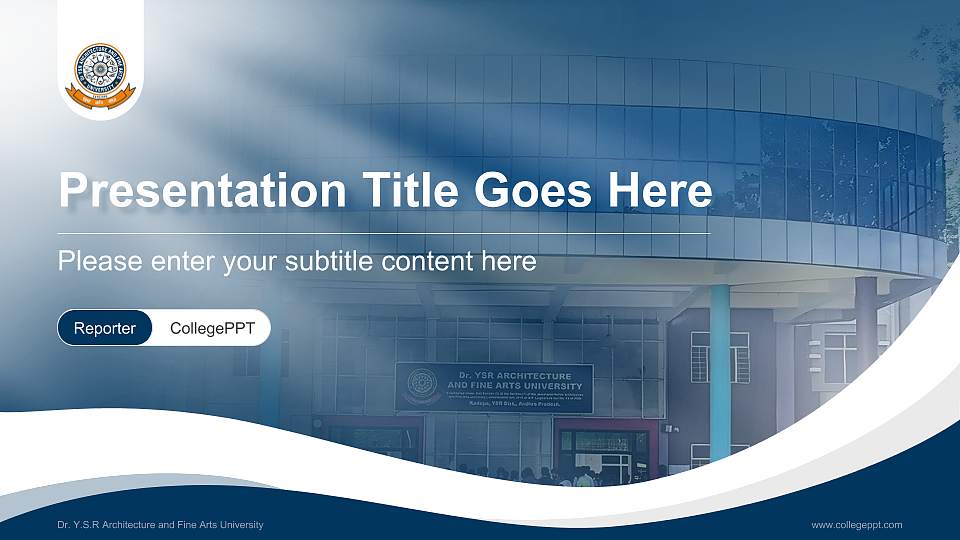 Dr. Y.S.R Architecture and Fine Arts University Lecture Sharing and Networking Event PPT Template16:9 ratio PPT effect preview image