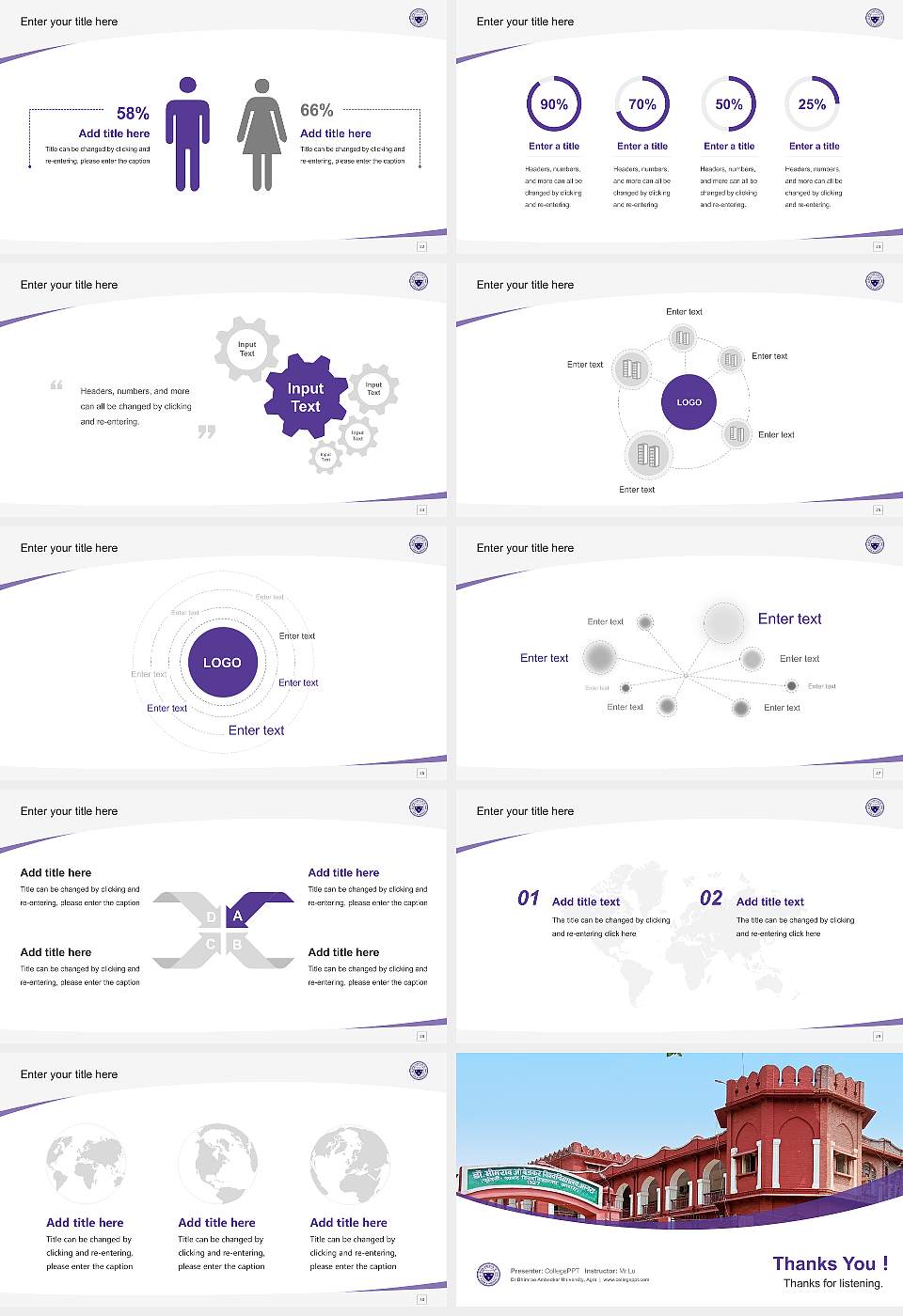 Dr Bhimrao Ambedkar University, Agra Course/Courseware Creation PPT Template16:9 ratio PPT effect preview image4