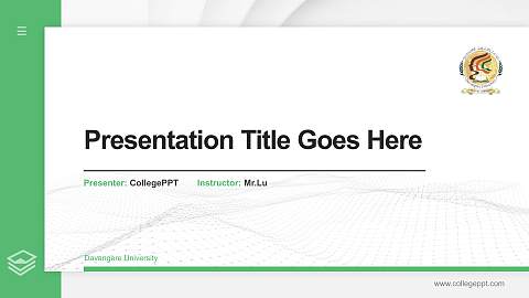 Davangere University Thesis Proposal/Graduation Defense PPT Template