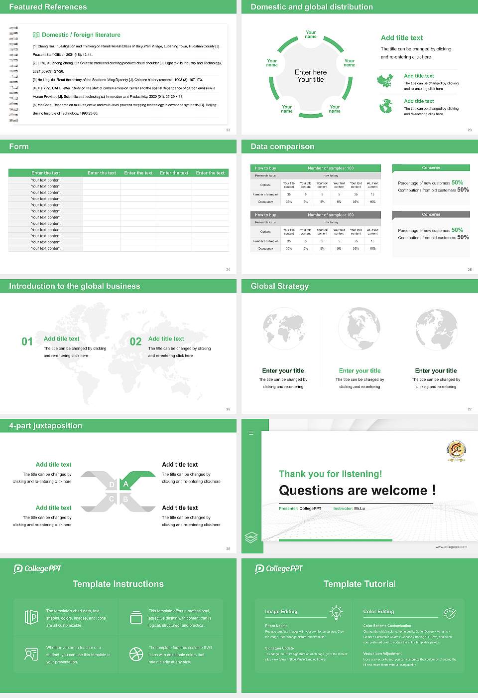 Davangere University Thesis Proposal/Graduation Defense PPT Template16:9 ratio PPT effect preview image4