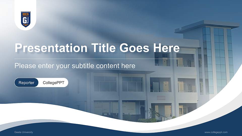 Geeta University Lecture Sharing and Networking Event PPT Template16:9 ratio PPT effect preview image