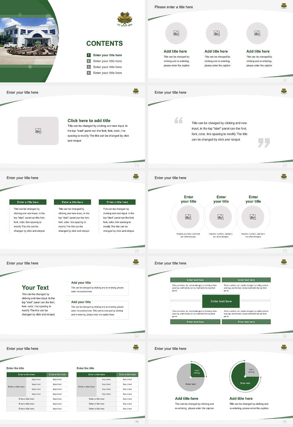 G.L.A. University Course/Courseware Creation PPT Template16:9 ratio PPT effect preview image2