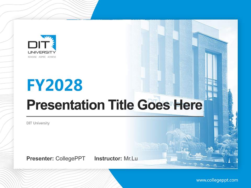 DIT University Academic Presentation/Research Findings Report PPT Template4:3 ratio PPT effect preview image5