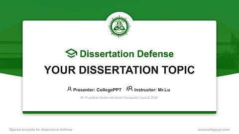 Dr. Punjabrao Deshmukh Krishi Vidyapeeth Graduation Thesis Defense PPT Template