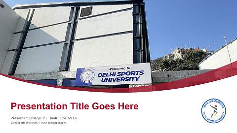 Delhi Sports University Course/Courseware Creation PPT Template