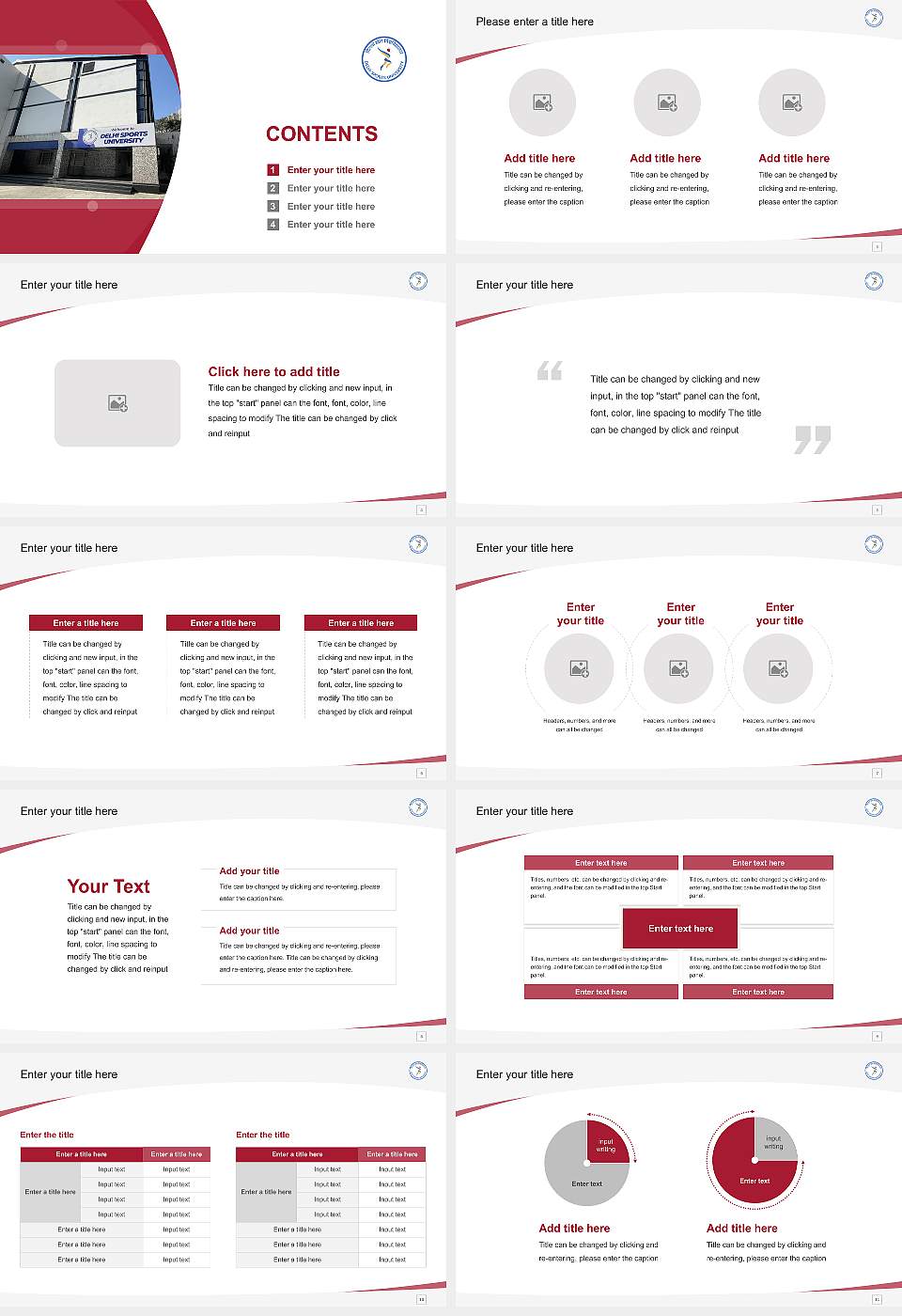 Delhi Sports University Course/Courseware Creation PPT Template16:9 ratio PPT effect preview image2