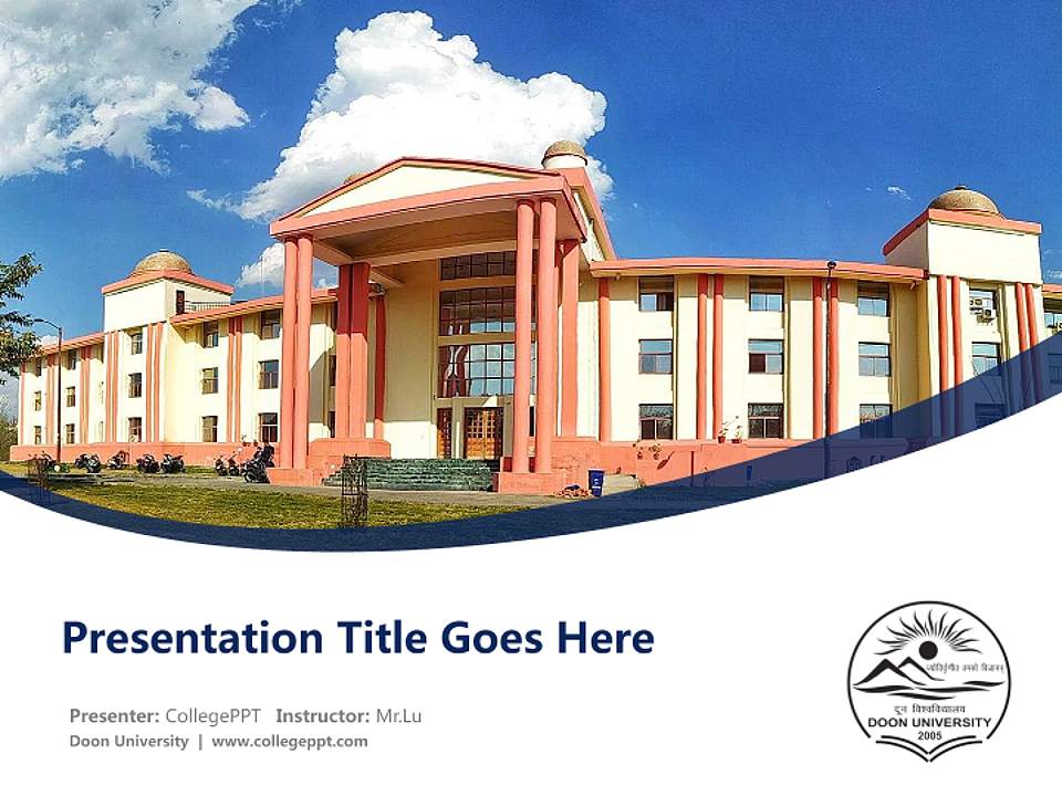 Doon University Course/Courseware Creation PPT Template4:3 ratio PPT effect preview image5