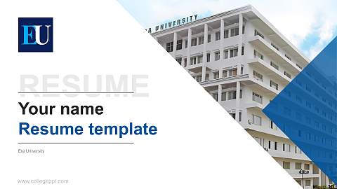 Era University Resume PPT Template
