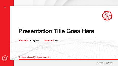 Dr. Shyama Prasad Mukherjee University Thesis Proposal/Graduation Defense PPT Template