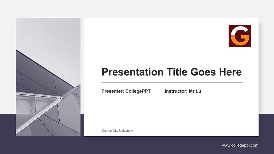 Garden City University General Purpose PPT Template16:9 ratio PPT effect preview image