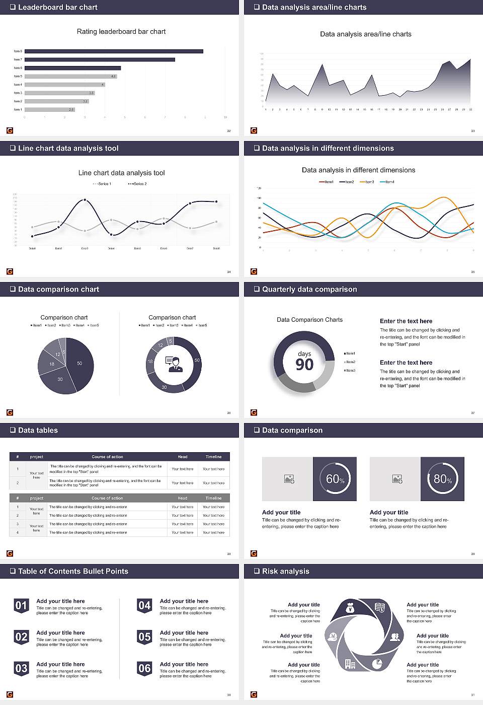 Garden City University General Purpose PPT Template16:9 ratio PPT effect preview image4