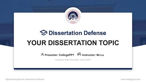 Gangadhar Meher University Graduation Thesis Defense PPT Template