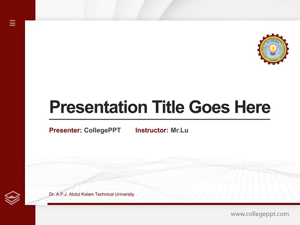 Dr. A.P.J. Abdul Kalam Technical University Thesis Proposal/Graduation Defense PPT Template4:3 ratio PPT effect preview image5