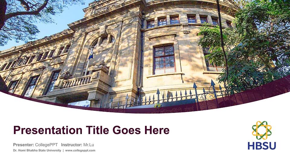 Dr. Homi Bhabha State University Course/Courseware Creation PPT Template16:9 ratio PPT effect preview image