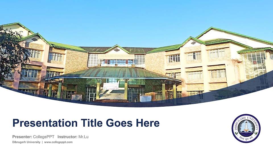 Dibrugarh University Course/Courseware Creation PPT Template16:9 ratio PPT effect preview image
