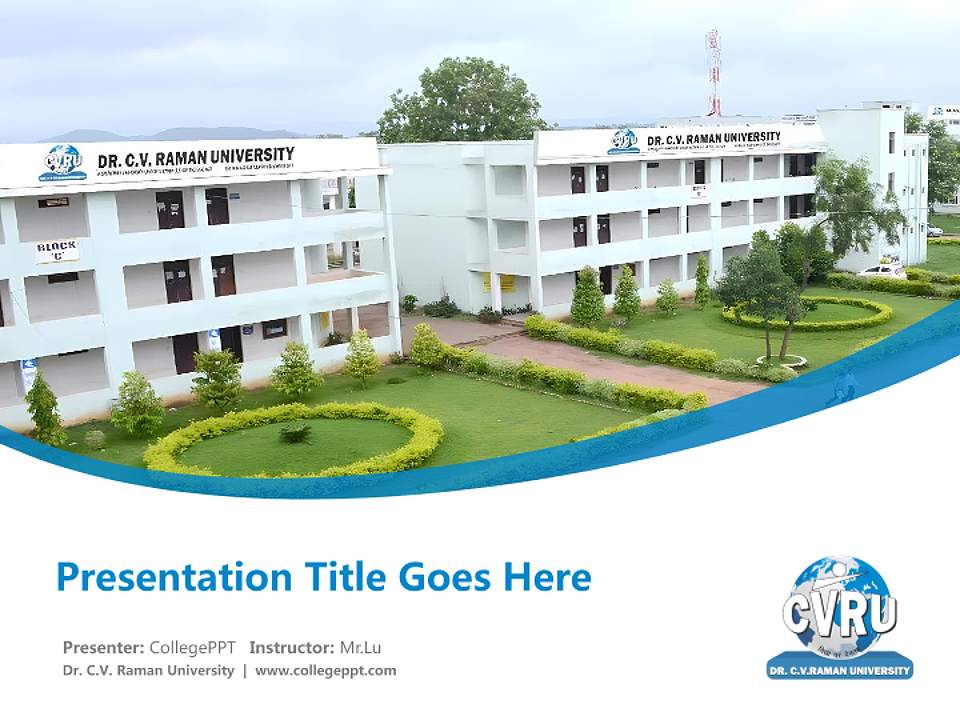 Dr. C.V. Raman University Course/Courseware Creation PPT Template4:3 ratio PPT effect preview image5