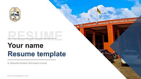 Dr. Babasaheb Ambedkar Technological University Resume PPT Template
