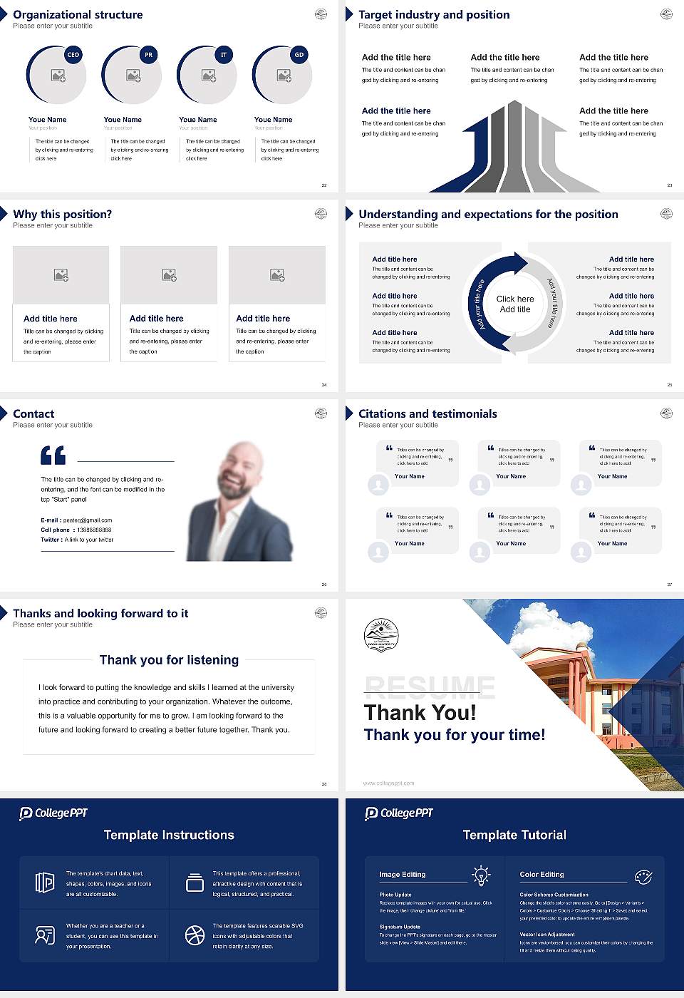 Doon University Resume PPT Template16:9 ratio PPT effect preview image4