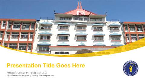 Girijananda Chowdhury University Assam Course/Courseware Creation PPT Template
