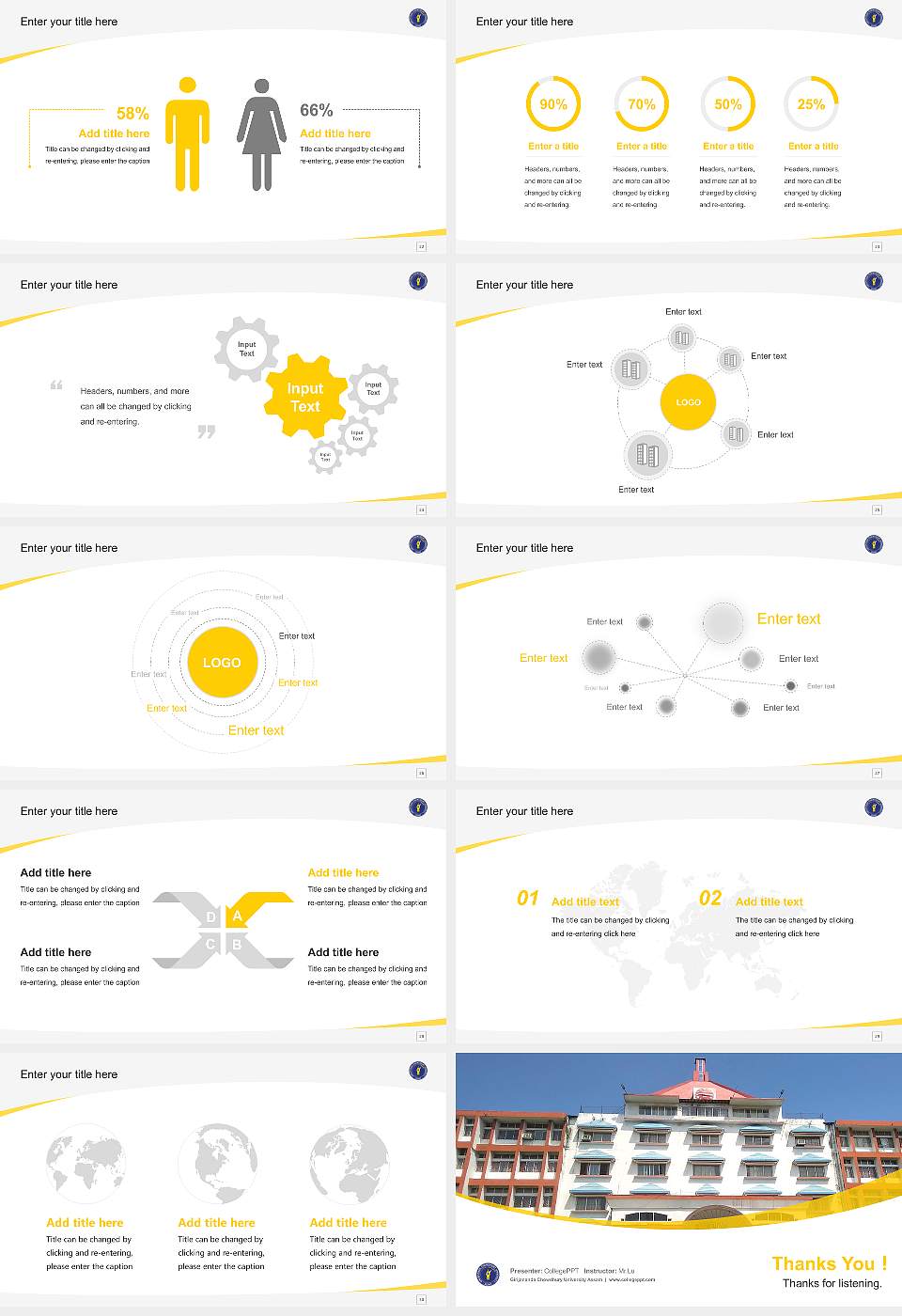 Girijananda Chowdhury University Assam Course/Courseware Creation PPT Template16:9 ratio PPT effect preview image4
