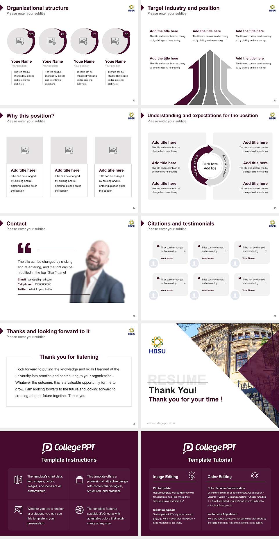 Dr. Homi Bhabha State University Resume PPT Template4:3 ratio PPT effect preview image4