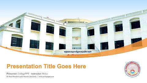Dr Ram Manohar Lohia Awadh University Course/Courseware Creation PPT Template