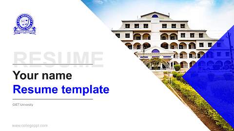 GIET University Resume PPT Template