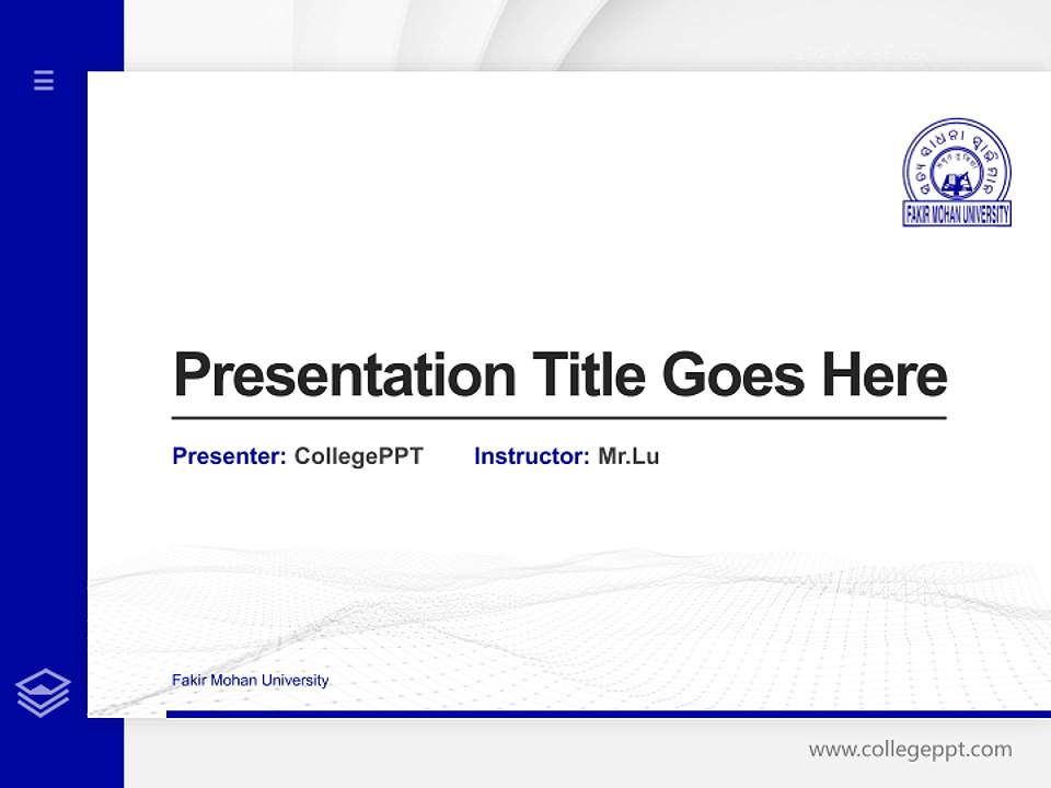 Fakir Mohan University Thesis Proposal/Graduation Defense PPT Template4:3 ratio PPT effect preview image5