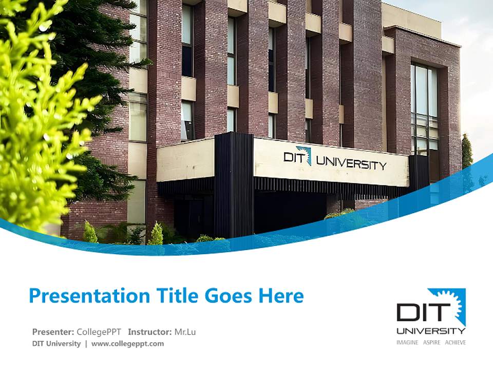 DIT University Course/Courseware Creation PPT Template4:3 ratio PPT effect preview image5