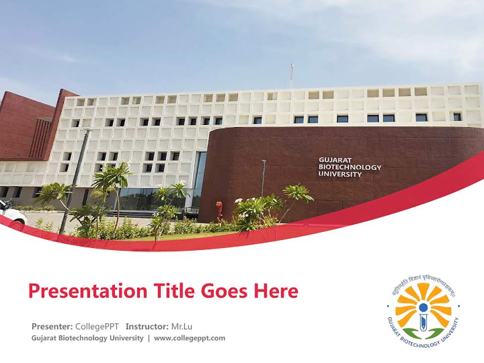Gujarat Biotechnology University Course/Courseware Creation PPT Template4:3 ratio PPT effect preview image5