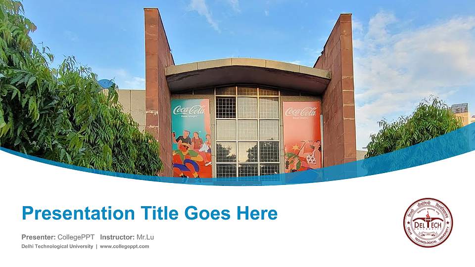 Delhi Technological University Course/Courseware Creation PPT Template16:9 ratio PPT effect preview image