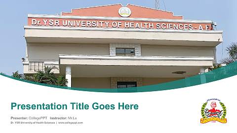 Dr. YSR University of Health Sciences Course/Courseware Creation PPT Template