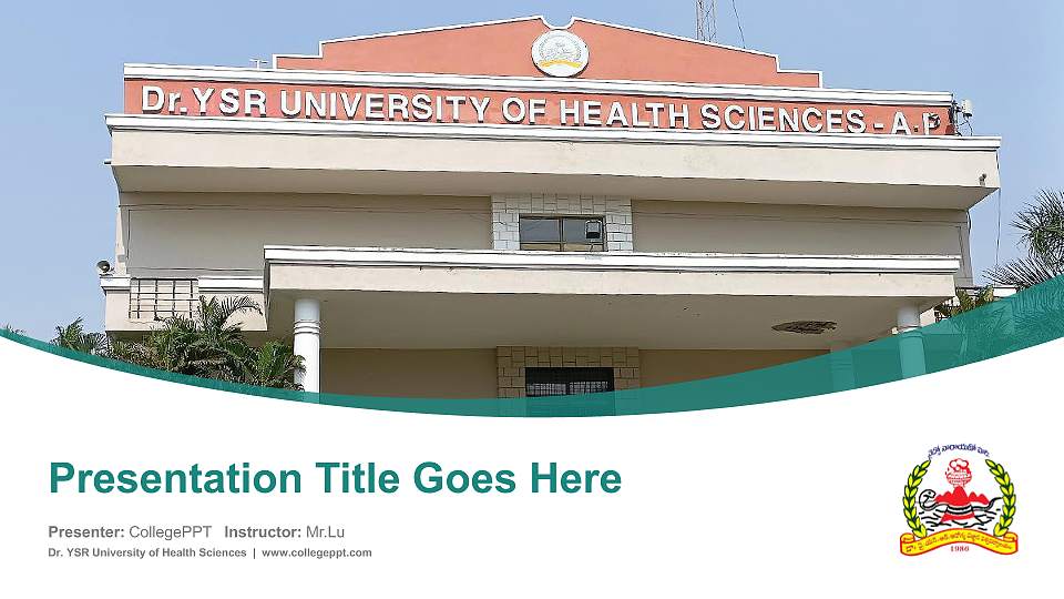 Dr. YSR University of Health Sciences Course/Courseware Creation PPT Template16:9 ratio PPT effect preview image1