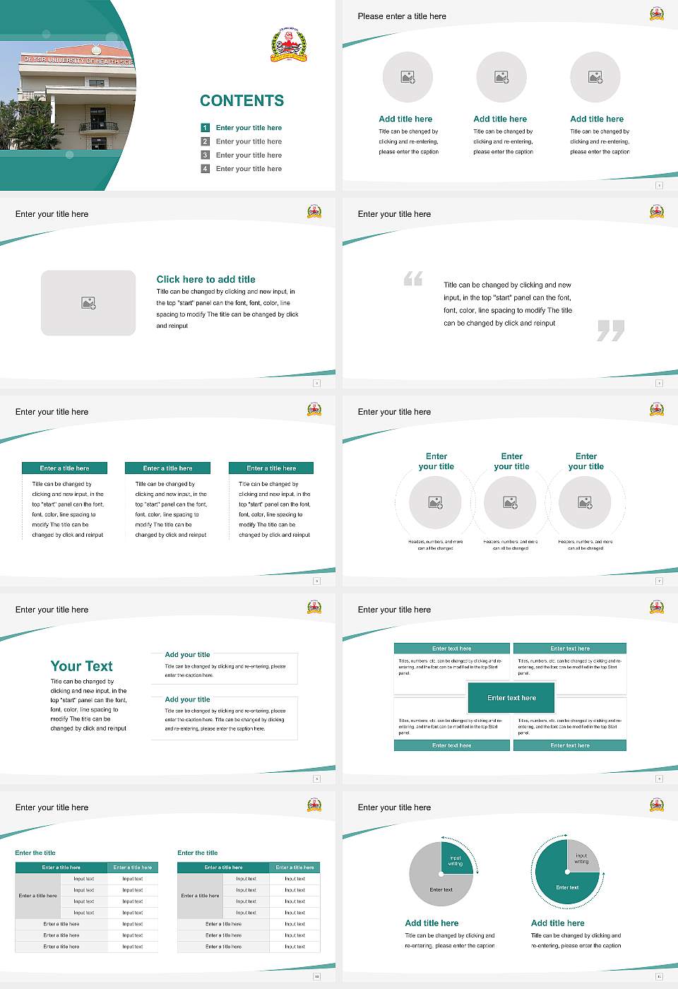 Dr. YSR University of Health Sciences Course/Courseware Creation PPT Template16:9 ratio PPT effect preview image2