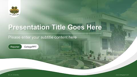 G.L.A. University Lecture Sharing and Networking Event PPT Template