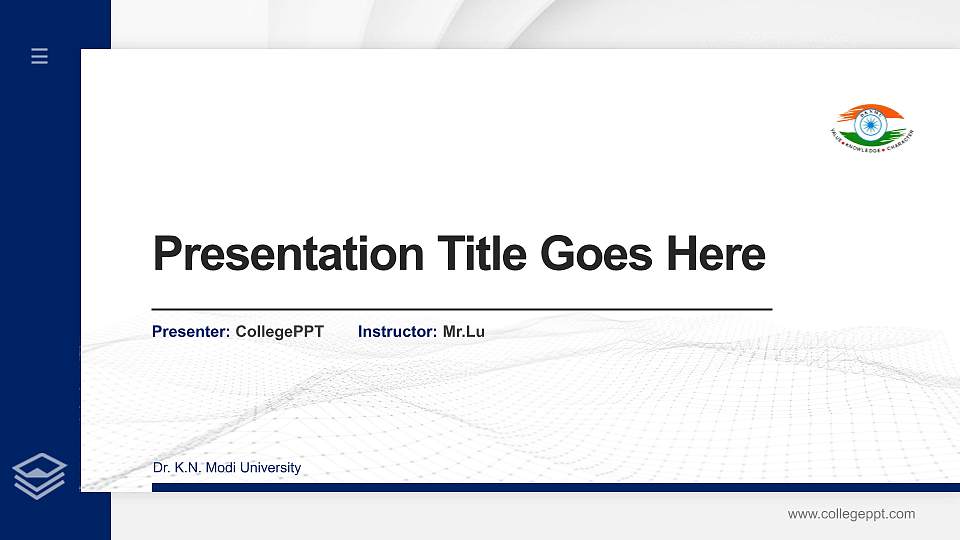 Dr. K.N. Modi University Thesis Proposal/Graduation Defense PPT Template16:9 ratio PPT effect preview image1